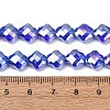 Electroplate Transparent Glass Beads Strands GL-CBA7A17-02A-10-3
