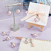 Awareness Ribbon & Round Pendant Stitch Markers HJEW-AB00333-4