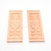 Natural Solid Wood Carved Onlay Applique Craft WOOD-WH0101-66-1