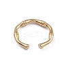 Ion Plating(IP) 304 Stainless Steel Bamboo Joint Open Cuff Rings for Women X-RJEW-G285-09G-3