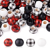 Craftdady 100Pcs 4 Style Wood Beads WOOD-CD0001-18-1