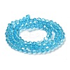 Transparent Electroplate Glass Beads Strands EGLA-A039-T6mm-B19-2