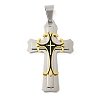 Ion Plating(IP) 304 Stainless Steel Enamel Big Pendants STAS-D110-28GP-1