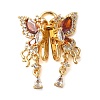 Brass Micro Pave Cubic Zirconia Slide Charms KK-G503-37G-01-1
