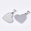 201 Stainless Steel Pendants STAS-N089-97P-2