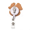 Christmas Reindeer/Stag/Deer Felt & ABS Plastic Badge Reel AJEW-I053-03-2
