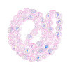 Electroplate Transparent Glass Beads Strands EGLA-S190-05E-2