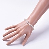 Natural Quartz Crystal Chip Beaded Bracelets BJEW-JB04933-02-4
