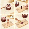 Brass Wax Seal Stamps with Rosewood Handle AJEW-WH0412-0091-3