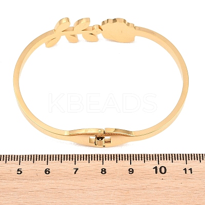 304 Stainless Steel Micro Pave Rhinestone Hinged Bangles for Women BJEW-E113-03G-1