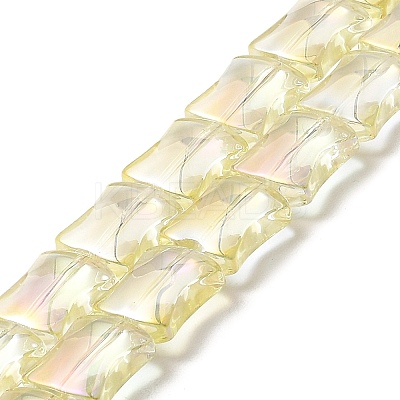 Electroplate Glass Beads Strands EGLA-H103-FR01-1