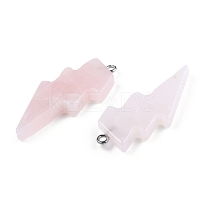 Natural Rose Quartz Pendants G-N332-53-A20-1