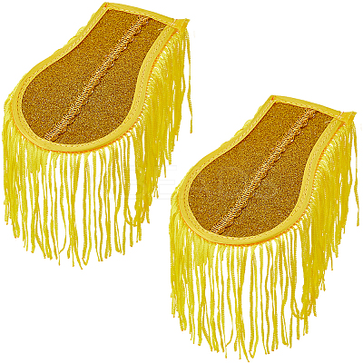 1 Pair Cloth Tassel Epaulettes Costume Accessories DIY-FH0009-75A-1