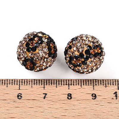 Polymer Clay Pave Rhinestone Beads RB-T018-02A-1