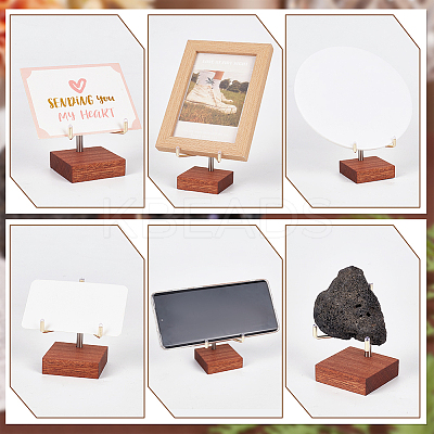 Adjustable Iron Mineral Display Holder with Square Base ODIS-WH0081-03A-1