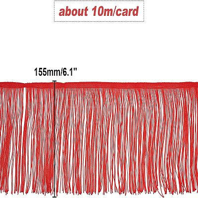 Polyester Latin Fringe Lace OCOR-WH0064-43B-1
