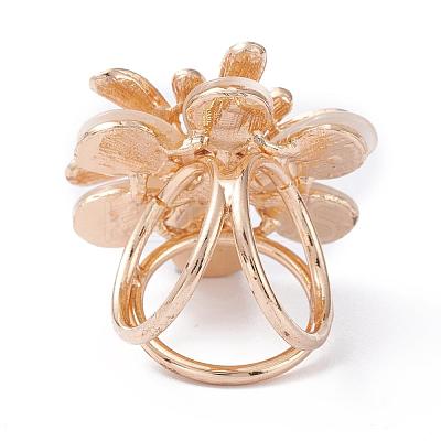 Alloy Rhinestone Women Lady Girls Fashion Scarf Ring Buckle JEWB-WH0011-12KCG-1