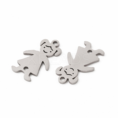 Non-Tarnish 201 Stainless Steel Connector Charms STAS-K251-091P-1
