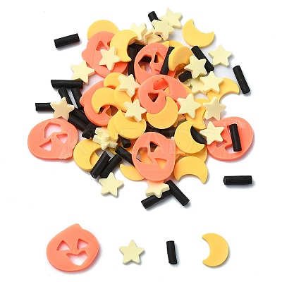 Halloween Handmade Polymer Clay Sprinkles Mix CLAY-M005-13-1