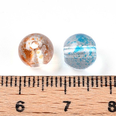 Baking Paint Transparent Glass Beads X1-DGLA-R053-8mm-M-1