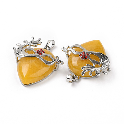 Natural Topaz Jade Pendants G-P496-02P-05-1
