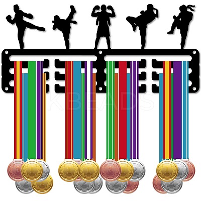 Sports Theme Iron Medal Hanger Holder Display Wall Rack ODIS-WH0055-171-1