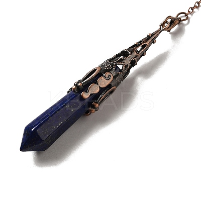 Natural Lapis Lazuli Dowsing Pendulum Big Pendants G-H285-06R-05-1