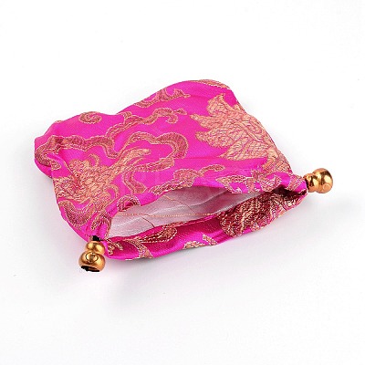 Brocade Jewelry Storage Bag LS-ABAG-WH0005-49-1
