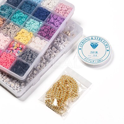 DIY Heishi Bead Style Stretch Bracelets Making Kits DIY-JP0005-86-1
