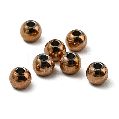 Ion Plating(IP) 304 Stainless Steel Spacer Beads STAS-L187-4mm-09RG-1