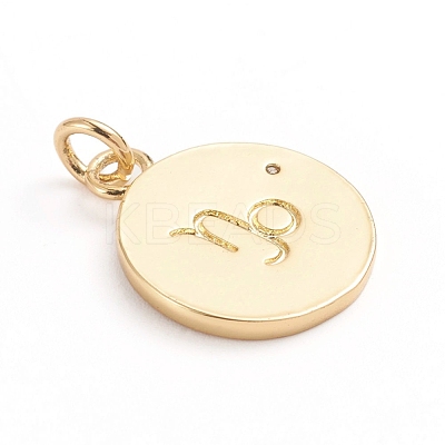 Brass Micro Pave Cubic Zirconia Pendants ZIRC-E164-34I-G-1