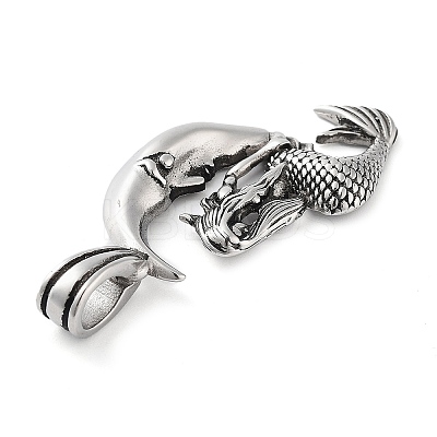 304 Stainless Steel Big Pendants STAS-R225-09AS-1