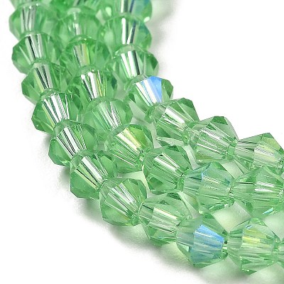 Transparent Electroplate Glass Beads Strands EGLA-A039-T2mm-L24-1