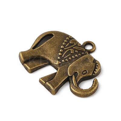 Elephant Tibetan Style Alloy Pendants TIBEP-R344-52AB-FF-1