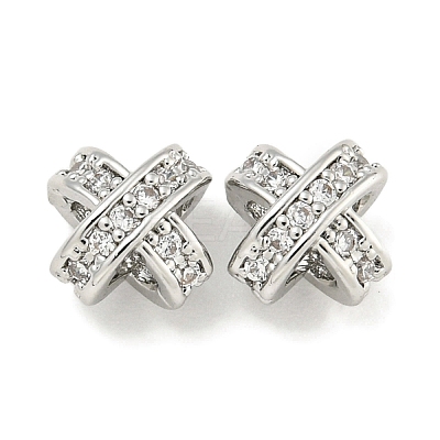 Brass with Clear Cubic Zirconia Charms KK-Q820-21P-1