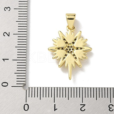 Brass Micro Pave Cubic Zirconia Pendants KK-M300-06G-02-1