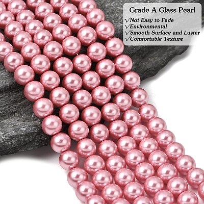Eco-Friendly Dyed  Glass Pearl Round Beads Strands HY-A002-8mm-RB109-1
