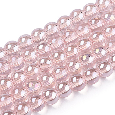 Electroplate Transparent Glass Beads Strands LS-GLAA-T032-T4mm-AB10-1