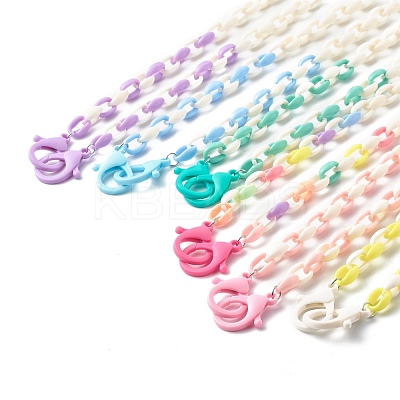 Acrylic Cable Chain Necklaces NJEW-JN03626-1