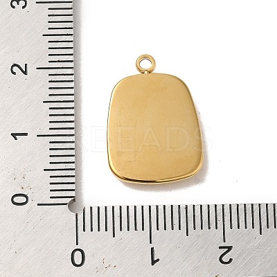 304 Stainless Steel Pave Shell Pendants STAS-L022-246G-1
