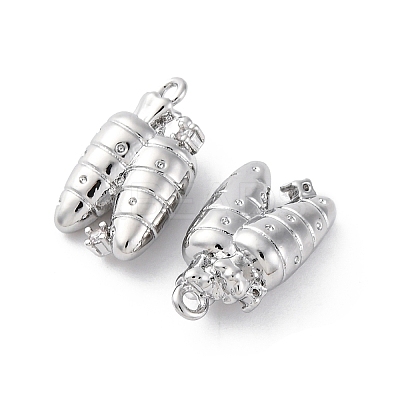 Brass Rhinestone Pendants KK-E793-02P-1