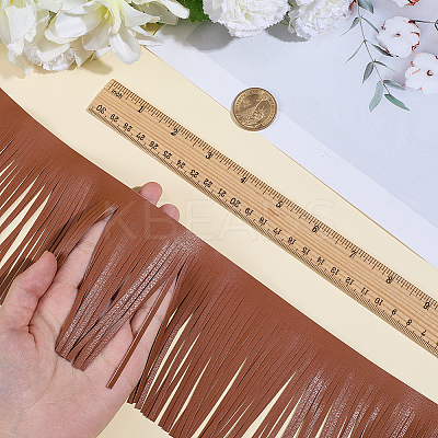 2M PU Leather Suede Fringe Trim DIY-CL0002-36B-1