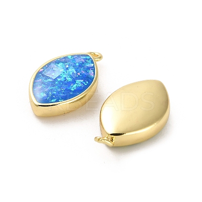 Brass Pendants with Synthetic Opal KK-A239-03G-1