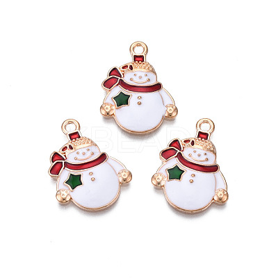 Christmas Alloy Enamel Pendants ENAM-Q442-45-1