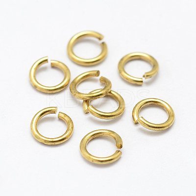 Brass Saw Cut Open Jump Rings KK-P096-08-A-1