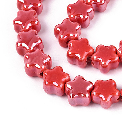 Handmade Porcelain Bead Strands PORC-N011-04G-1