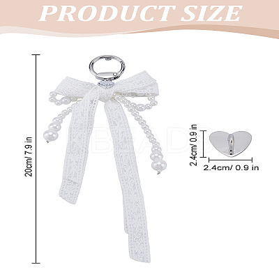 1Pc Bowknot Resin Pendant Decoration HJEW-LP0001-19-1