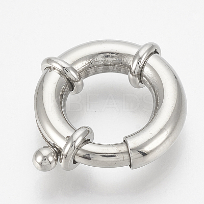 Tarnish Resistant 304 Stainless Steel Spring Ring Clasps STAS-T033-04-1