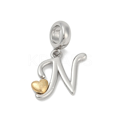 Brass European Dangle Charms LS-KK-Z097-01N-GP-1