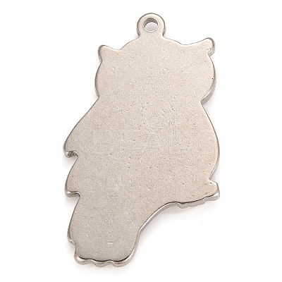 Tarnish Resistant 304 Stainless Steel Pendant Rhinestone Settings STAS-Z016-23P-1